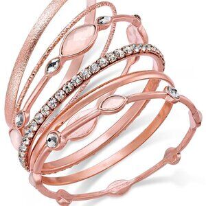 J99 INC 6-Pc. crystal bangle bracelet set